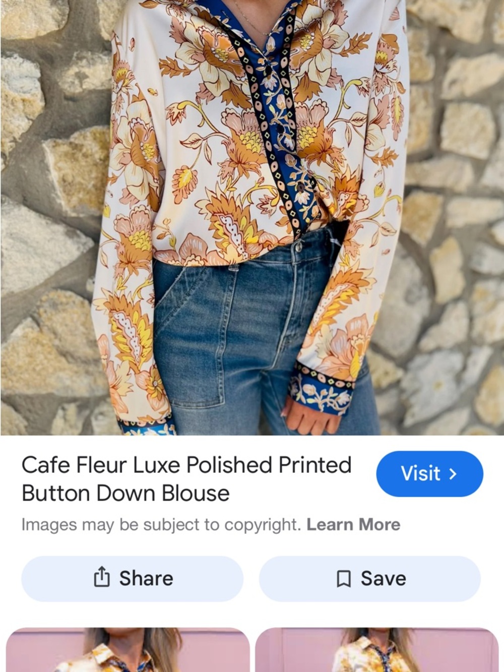Cafe fleur Blouse
Like new 
Medium